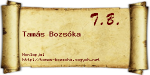 Tamás Bozsóka névjegykártya